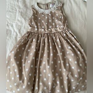 Girls Jason Wu Neiman Marcus Target Polka Dot Dress size 5T in beige ivory